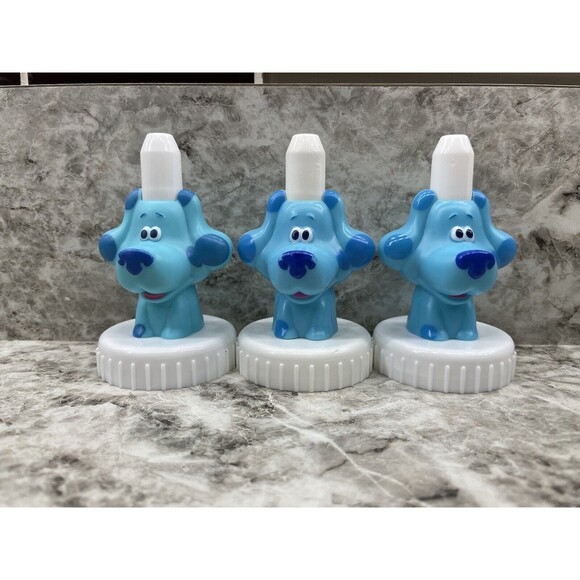 Good 2 Grow Juice Topper - Blue's Clues Blue Puppy  Puppy Set Of 3 - Picture 1 of 6
